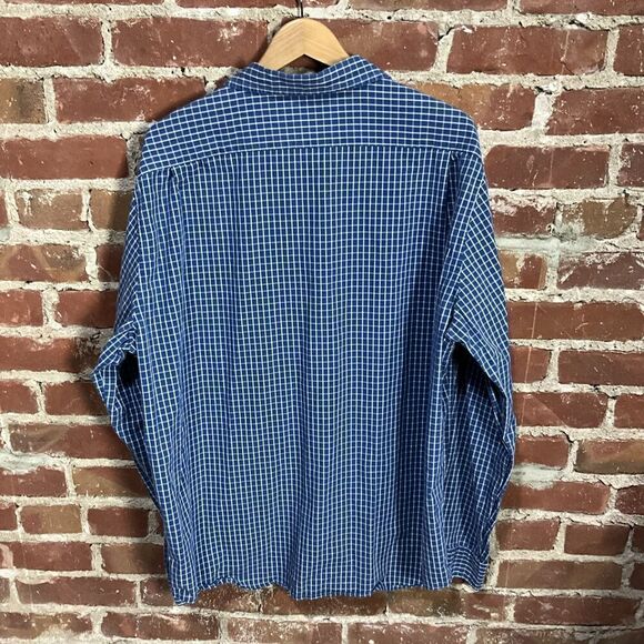 Abercrombie & Fitch Shirt Mens XL Blue Logo Casual Muscle Plaid Button Up - Picture 3 of 4